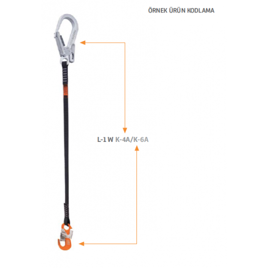 Kaya Safety L-1 W Tek Kol Webbing Lanyard Kaya Safety L-1 W Tek Kol Webbing Lanyard