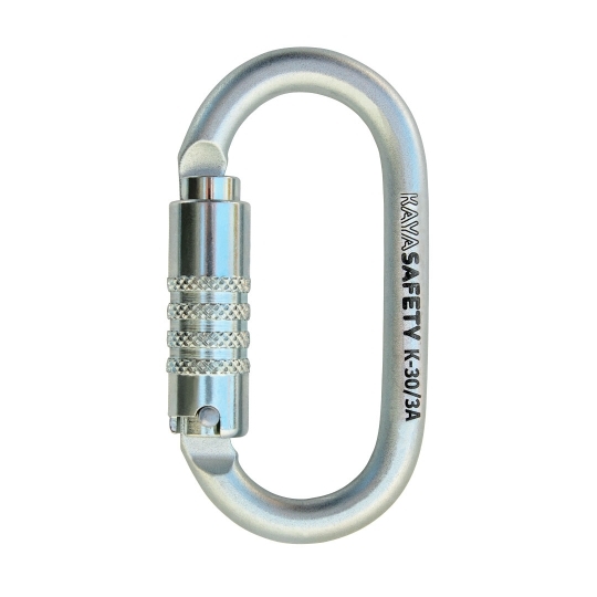 Kaya Safety K-30/3A Oval Çelik Karabina (Keylock) Kaya Safety K-30/3A Oval Çelik Karabina (Keylock)