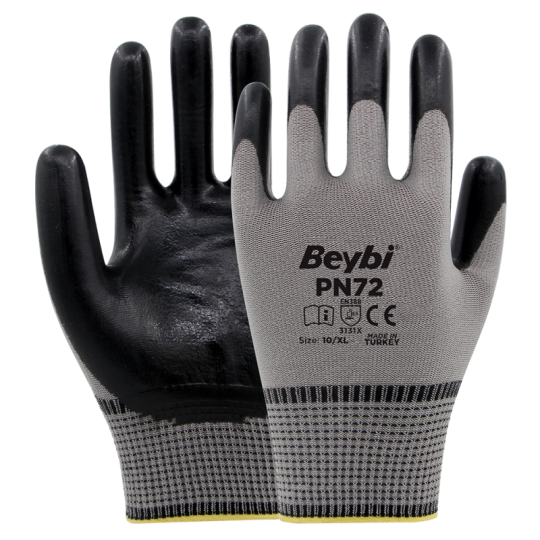Beybi PN72 Polyester Örme Nitril Eldiven Beybi PN72 Polyester Örme Nitril Eldiven