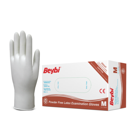 Beybi Lateks Pudrasız Muayene Eldiveni Beybi Lateks Pudrasız Muayene Eldiveni