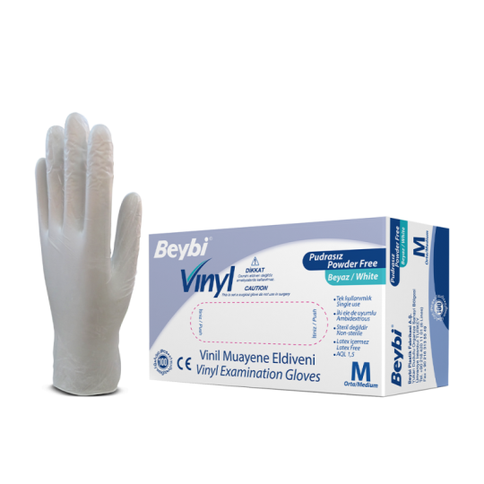 Beybi Vinil Pudrasız Muayene Eldiveni Beybi Vinil Pudrasız Muayene Eldiveni
